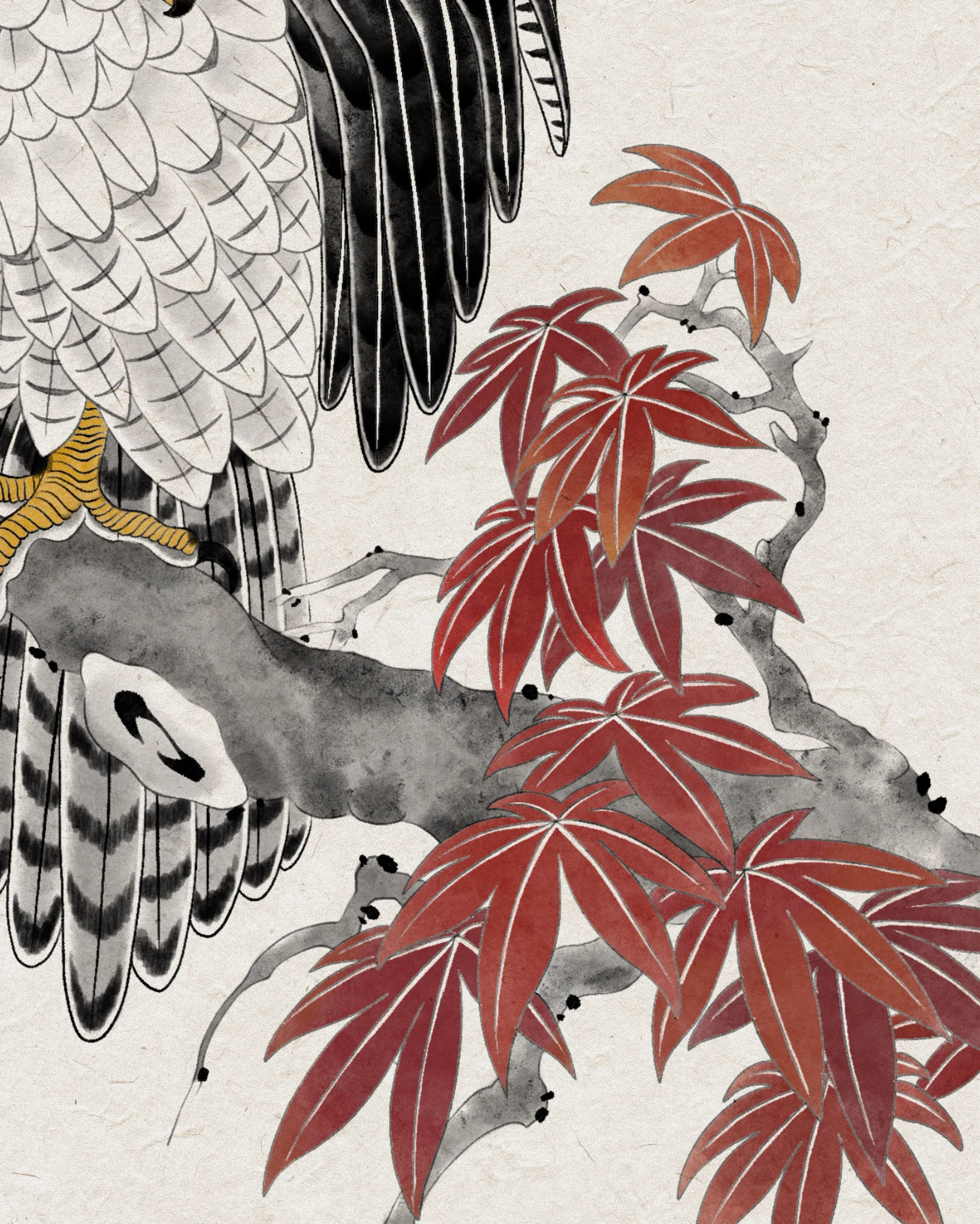 Eagle & Red Maple — Eagle tattoo detail