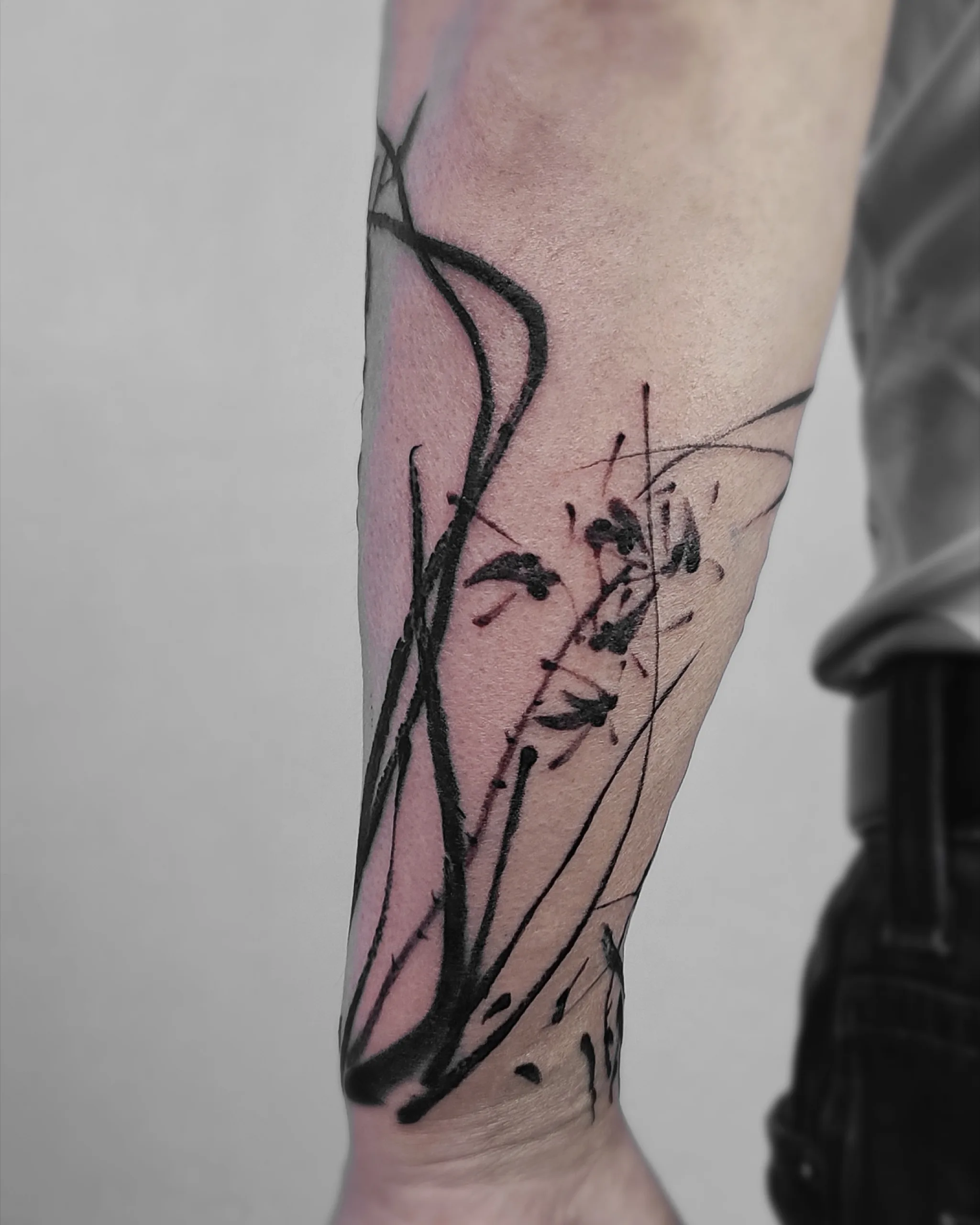 Orchid Cover-up — Orchid tattoo detail