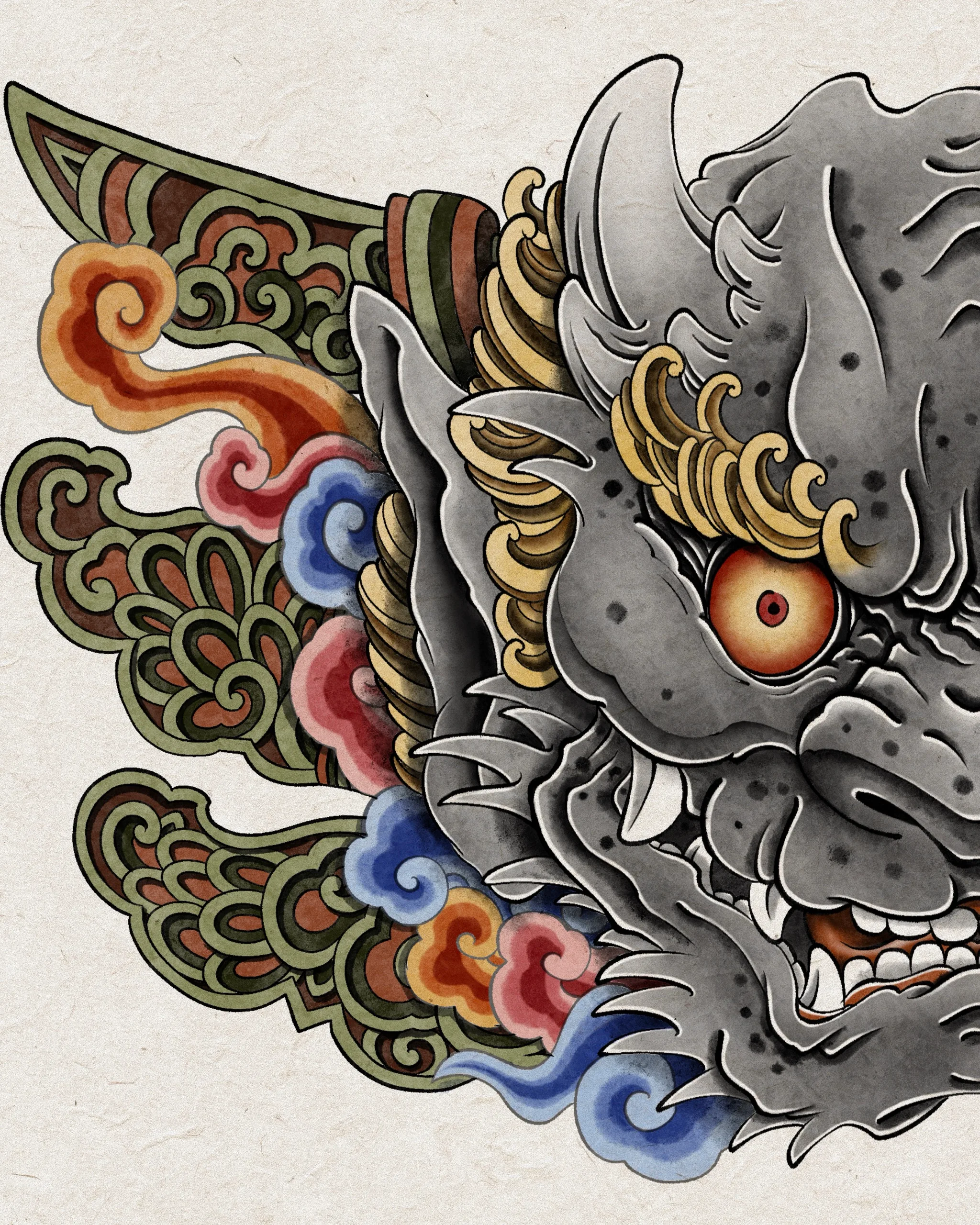 Dokkaebi — Dokkaebi tattoo detail