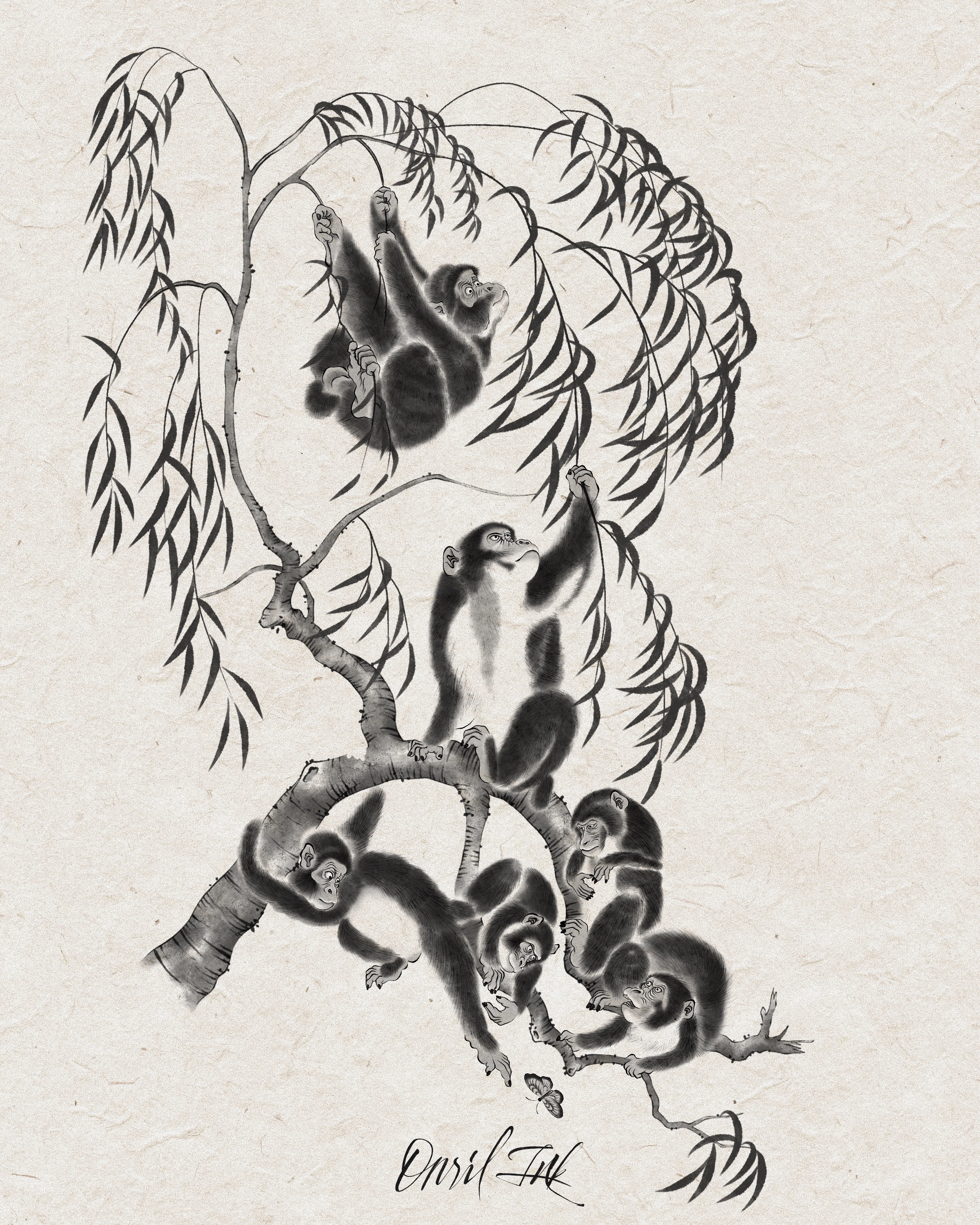 Monkeys Among Willows — mono variant