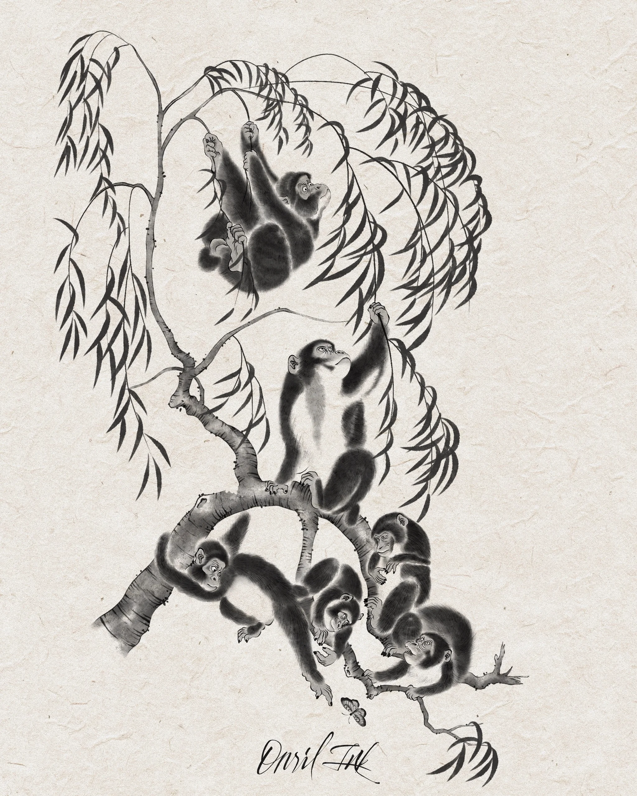Monkeys Among Willows — mono variant