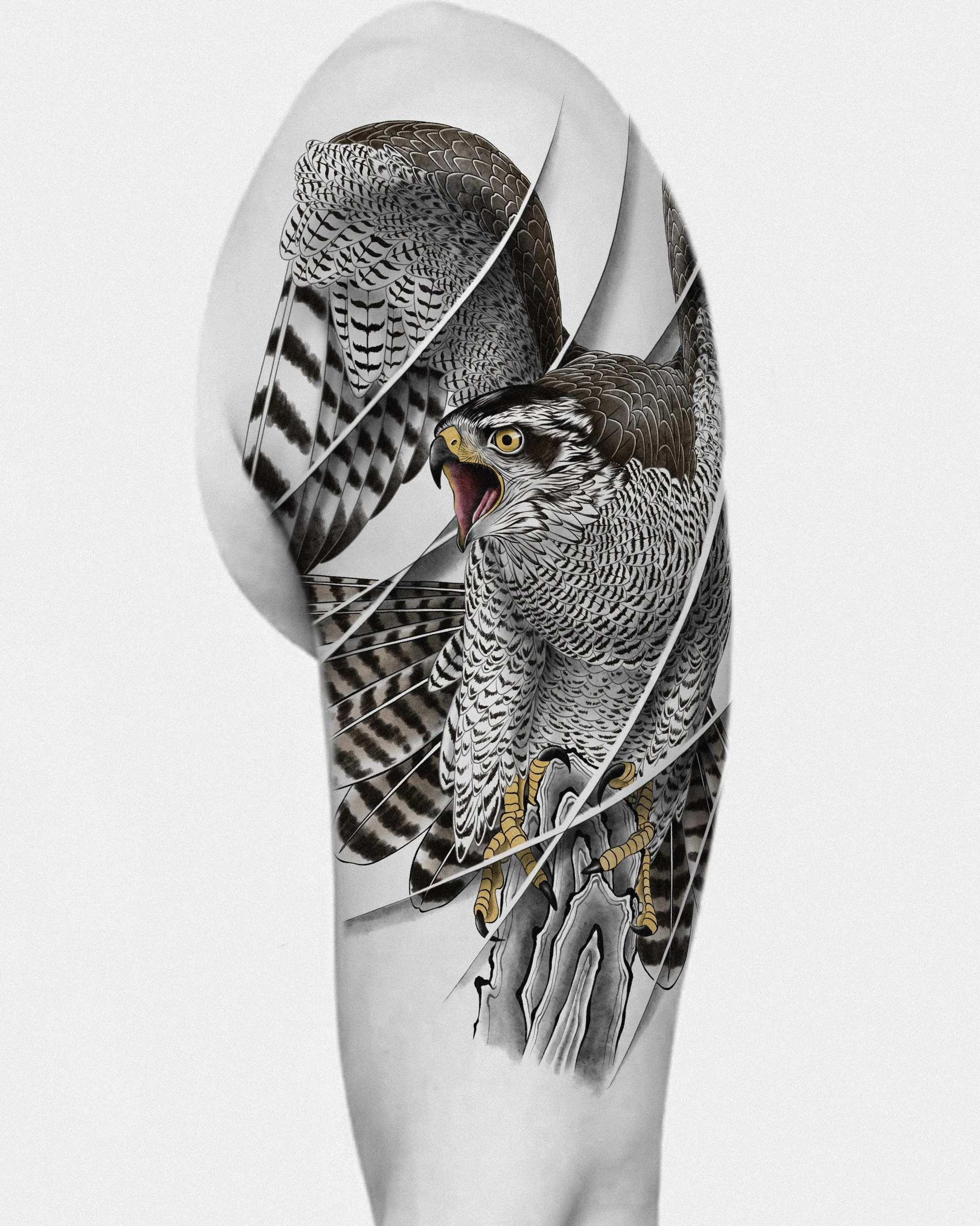 Falcon — Falcon tattoo design placement