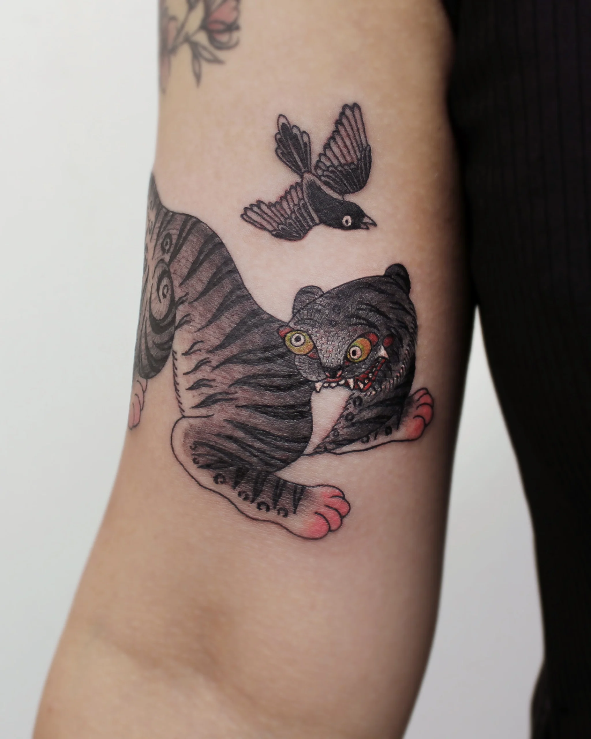 Hojakdo — Korean traditional tattoo by Onsil, on the skin