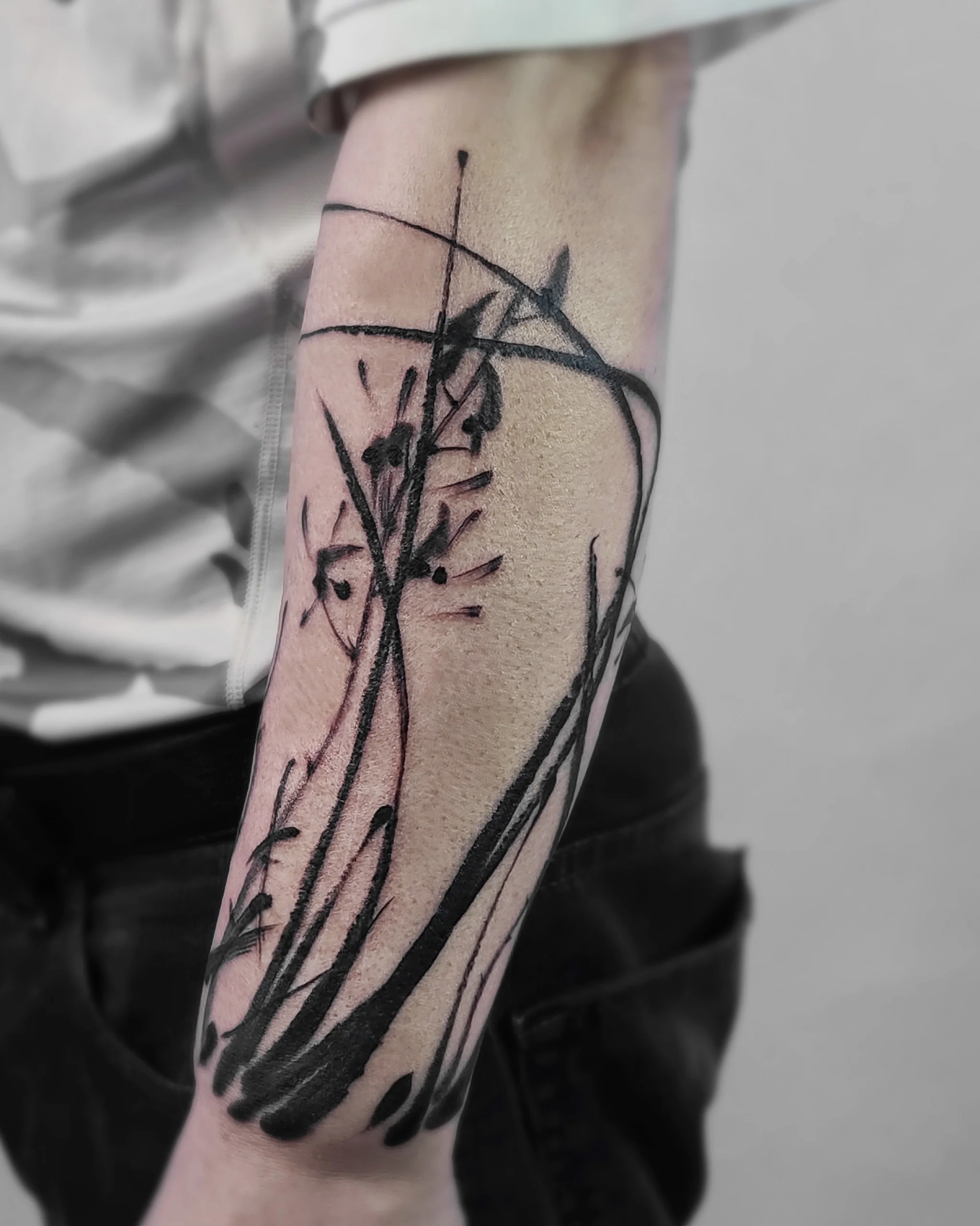 Orchid Cover-up — Korean traditional tattoo by Onsil, on the skin